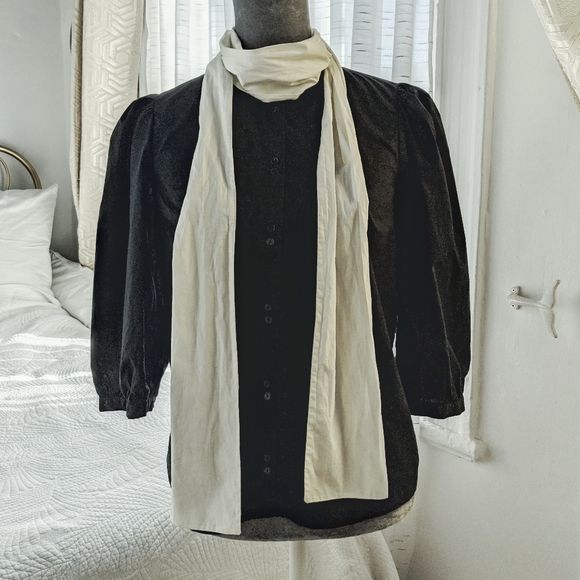 COS multi way cotton pussy bow shirt blouse - Picture 10 of 12